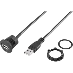B-Ware TRU COMPONENTS USB Steckverbinder USB-20-BK 2.0 Buchse A 4-polig 1 Stück 22mm