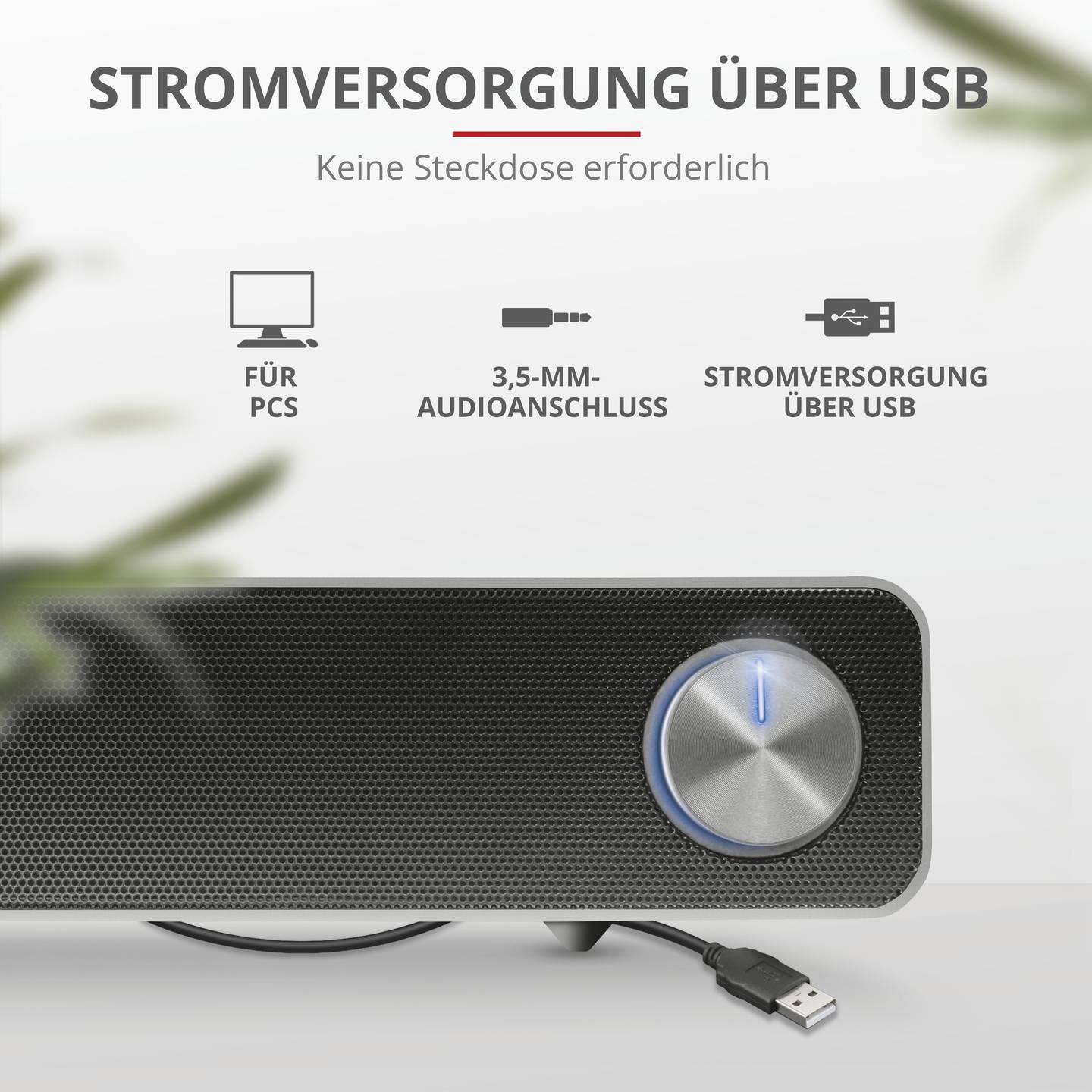 Trust PC-Lautsprecher Arys Kabelgebunden 12W USB Lautsprecher Schwarz Box 588g - 8713439229462