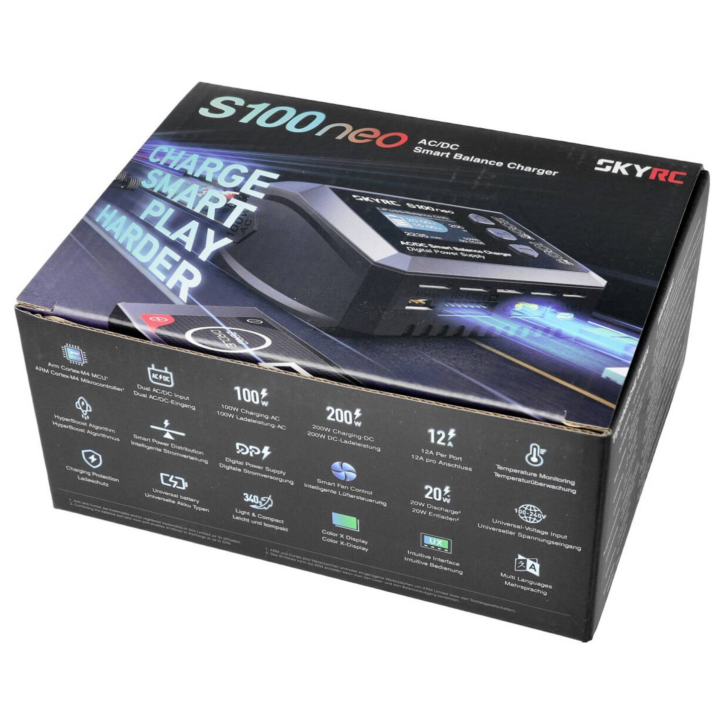 SkyRC Ladegerät Ladestation Akkuladegerät S100 Neo LiPo Netzteil Modellbau 6s - 6930460008367