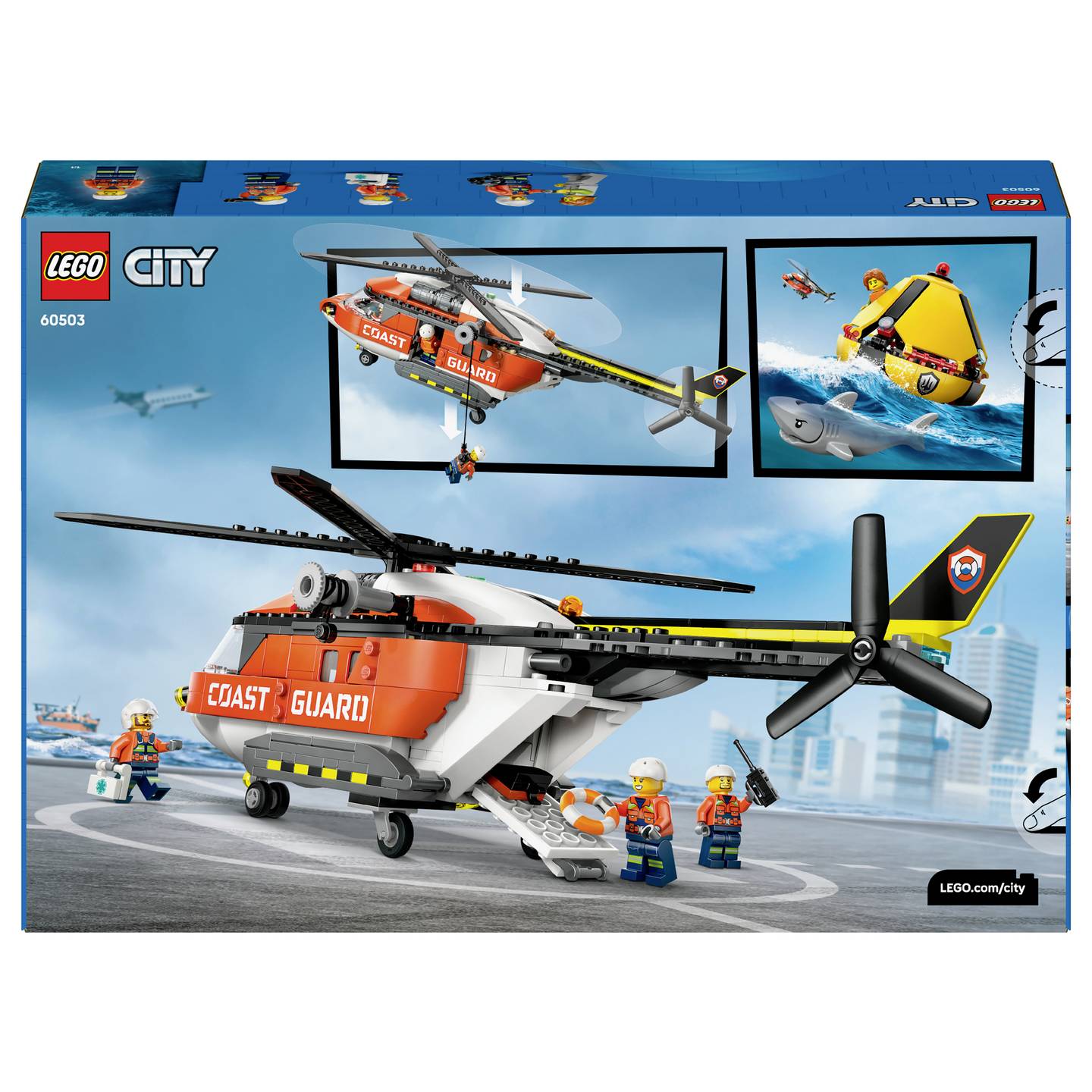LEGO City Hubschrauber Helikopter der Küstenwache Rettung Set 60503 Spielzeug - 5702018056936