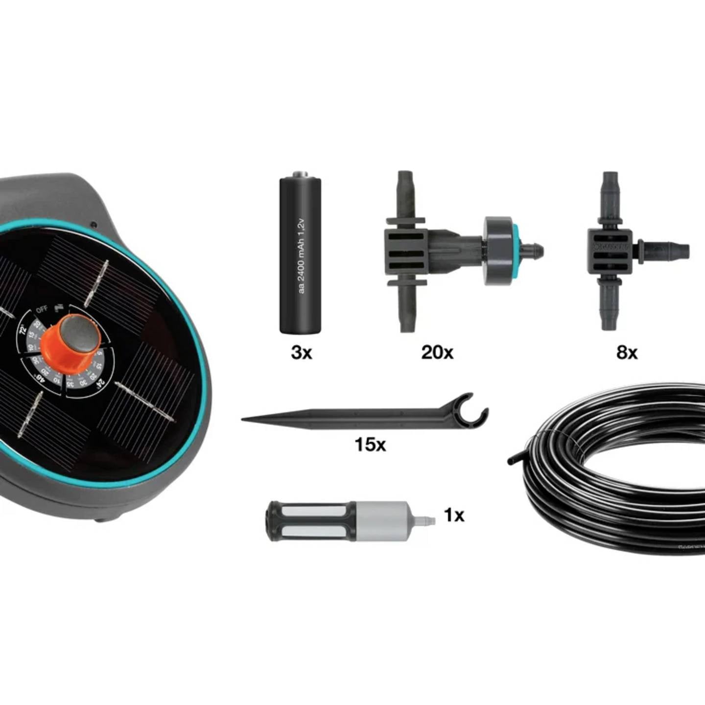 GARDENA Bewässerungsset AquaBloom Solar-Bewässerungssystem für 20 Pflanzen - 4078500049481