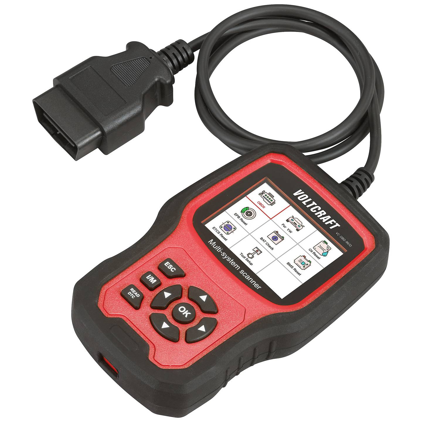 Voltcraft OBD II Diagnosetool VC-OBD-9610 Fahrzeugdiagnose VW Fehlercodes - 4064161230535