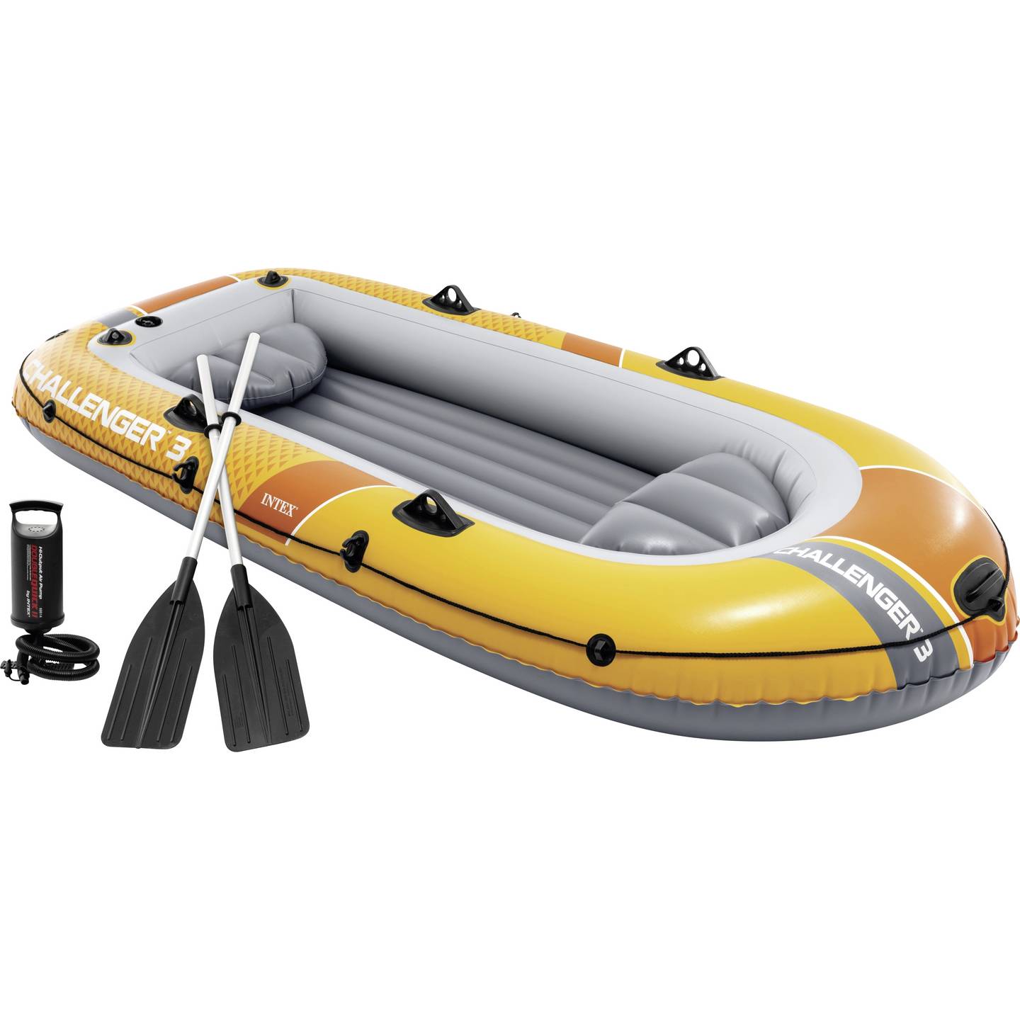 Intex Challenger 3 Sportboot Set 320kg 295x137x43cm mit AluPaddel und Pumpe - 6941057430614