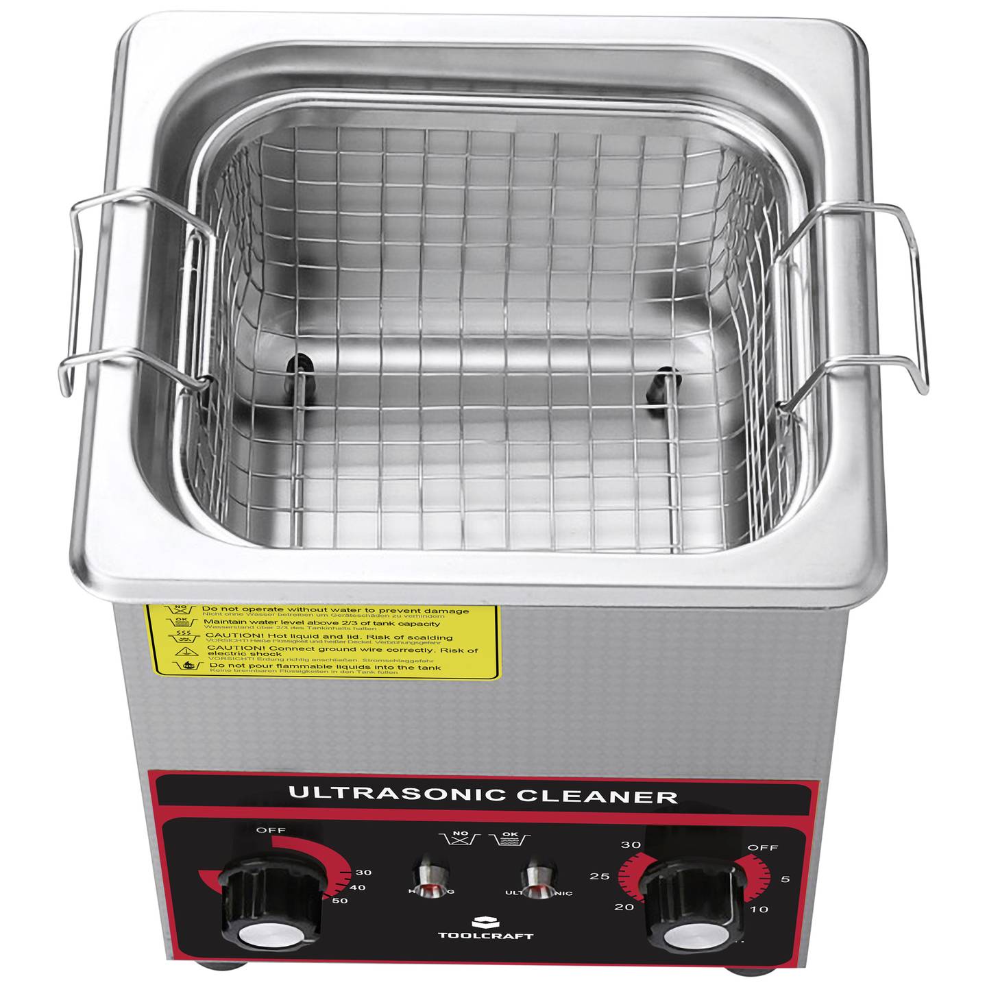 Toolcraft Ultraschallreiniger USC-200 Schmuckreiniger Heizung 160W Edelstahlkorb - 4064161294117