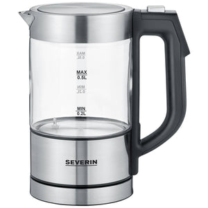 B-Ware Severin Wasserkocher Teekocher WK 3458 Edelstahl BPA-frei 0,5l schwarz 1100W