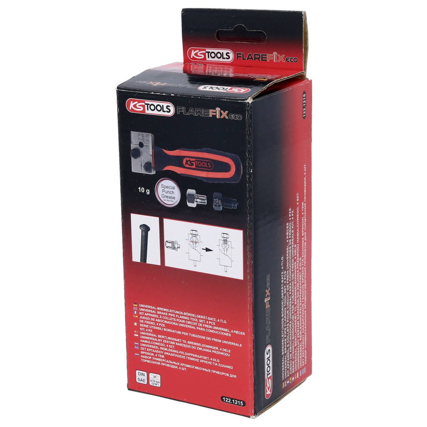 KS Tools Universal-Bremsleitungs-Bördelgerät FLAREFIXeco 4,75mm 4tlg Set - 4042146694886