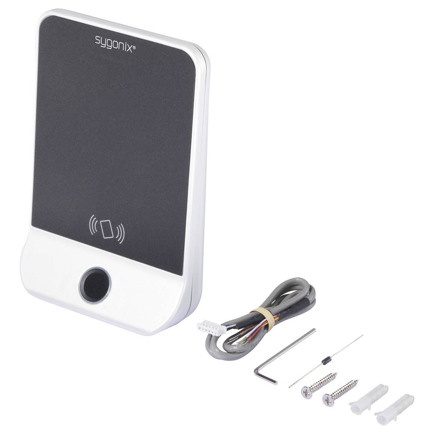 Sygonix Fingerprint RFID Zugangssystem Aufputz 12V DC mit Tastatur silber 1000 - 4064161487731