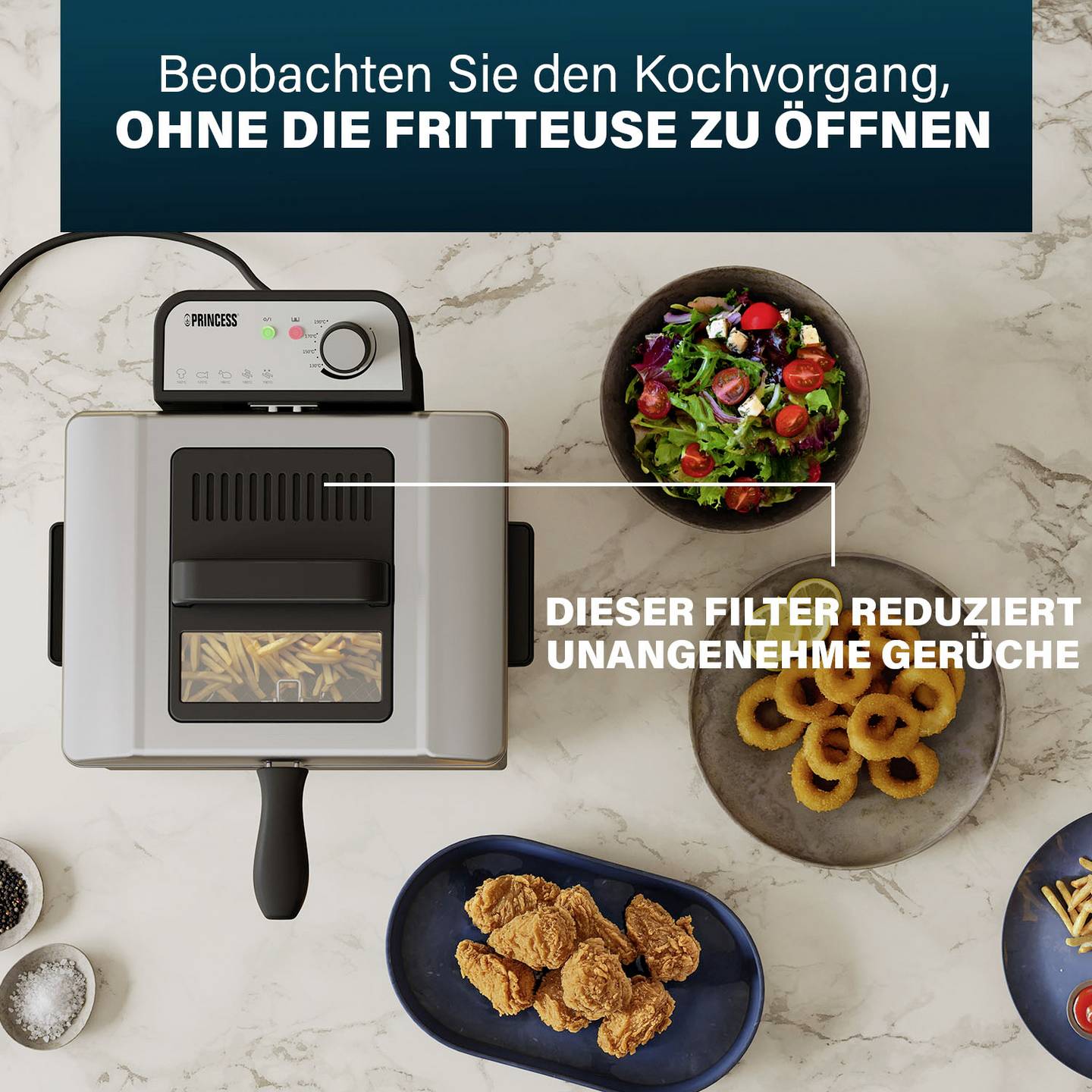 Princess Fritteuse Fettbackgerät 5Liter Antihaftbeschichtung Überhitzungsschutz - 8712836996717