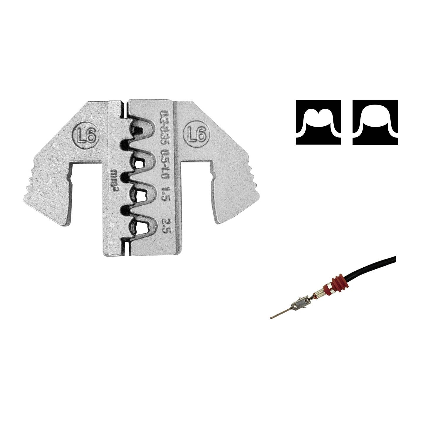 Toolcraft Crimpeinsatz MCP 2.8 Kontakt zinkphosphatiert 0.5 bis 2.5 mm² robust - 4064161333496