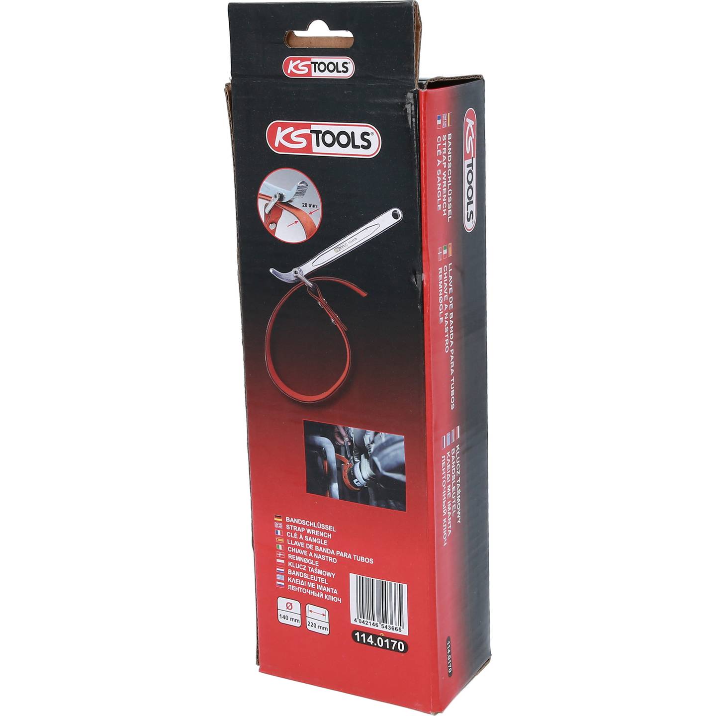 KS Tools Werkzeug Einhandbedienung 114.0170 rutschfest verstellbar 323g - 4042146543665