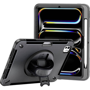 B-Ware JT Berlin Tablet Cover Hülle Apple iPad Pro 11 2024 Schwarz Ständer Handschlaufe