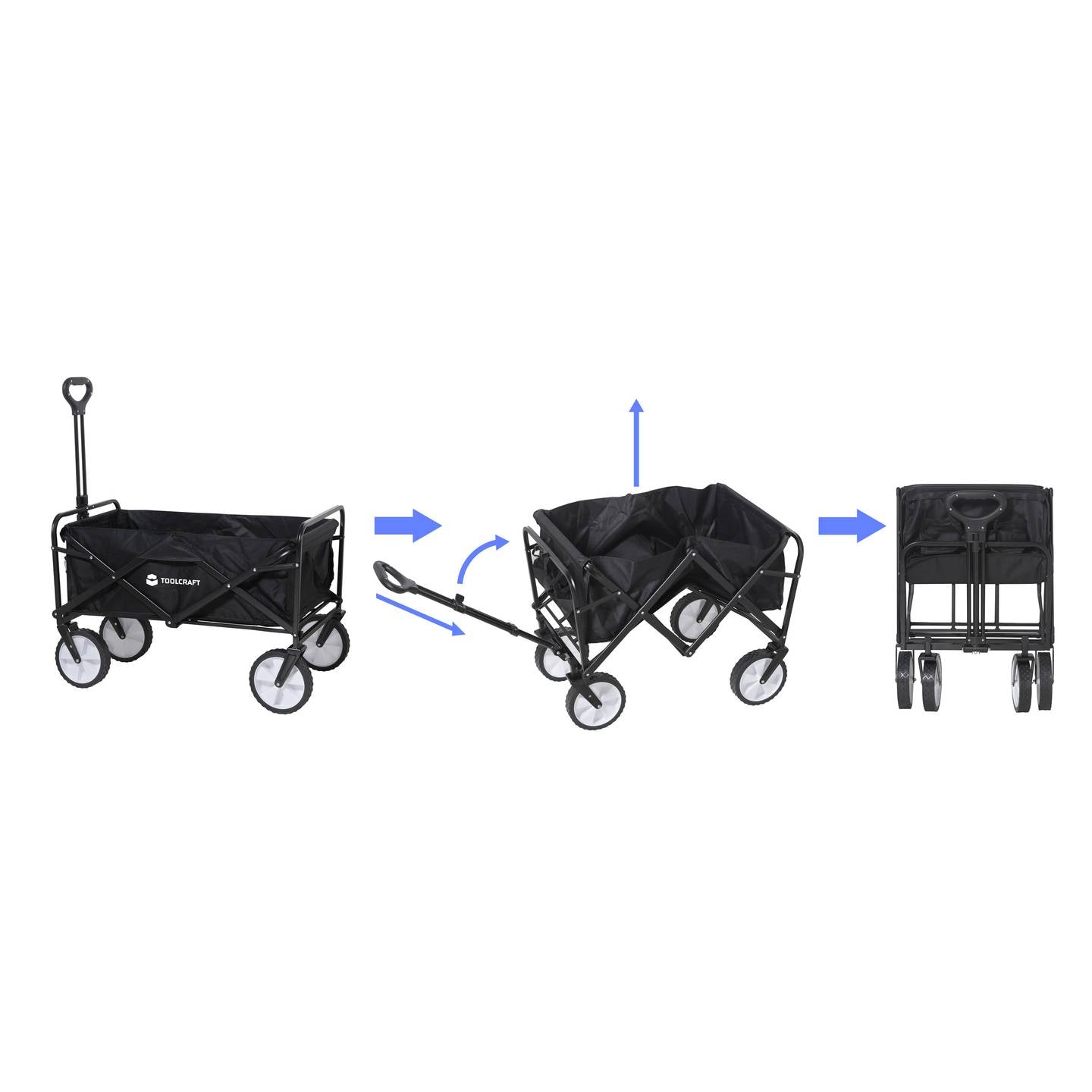 TOOLCRAFT Bollerwagen faltbar 80 kg Traglast 1000x490x860 mm Stahl Polypropylen - 4064161334028