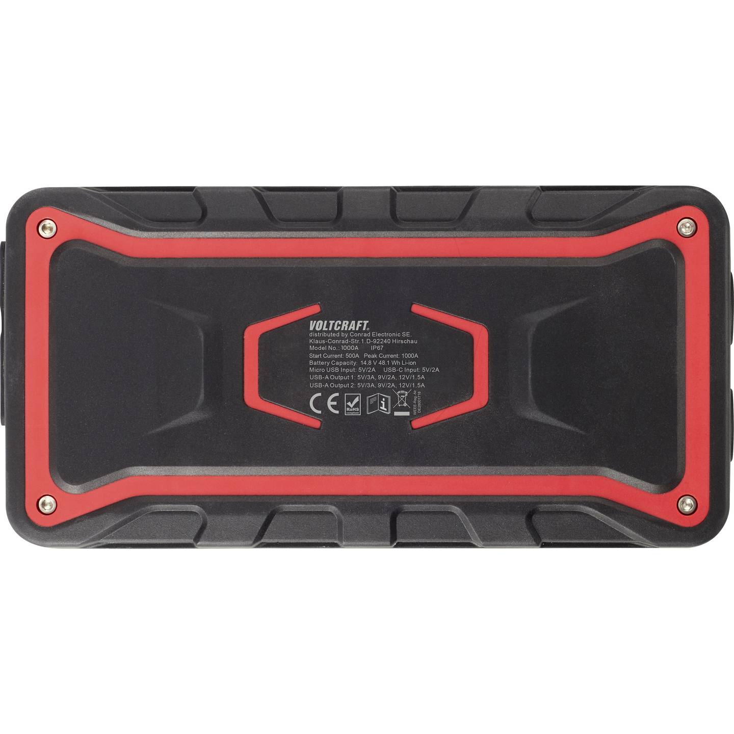 Voltcraft Schnellstartsystem 1000A VC-10637210 Starthilfe Powerbank schwarz - 4053199972289