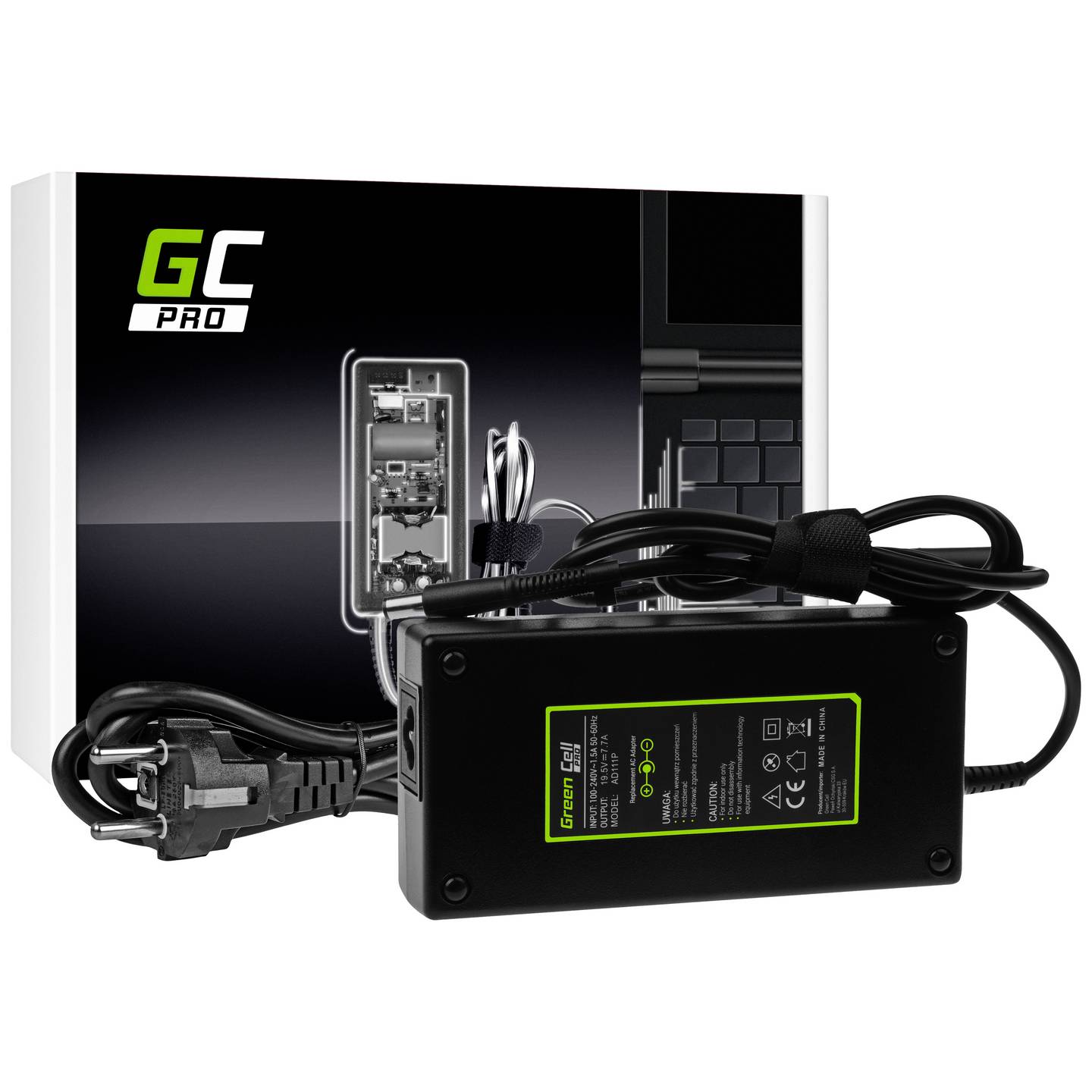 Notebook-Netzteil Green Cell GC-AD111P 150W 19.5V 7.7A für HP schwarz Adapter - 5903317226499
