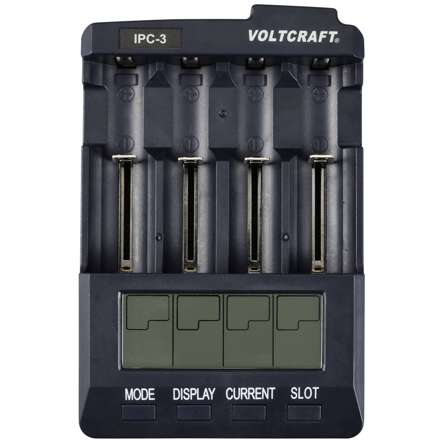 Voltcraft Rundzellen-Ladegerät IPC-3 LiIon NiCd NiMH 4-fach Ladegerät 1000mA - 4016139046709