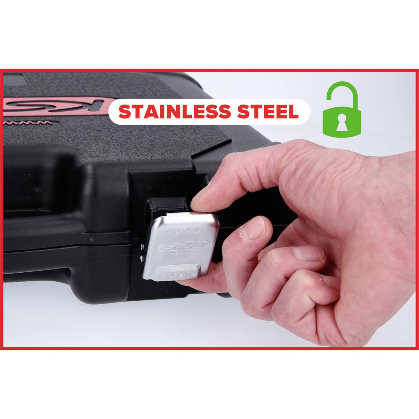 KS Tools Steckschlüsselsatz 1/4" 3/8" 1/2" 255 Teile Chrom-Vanadium Stahl Koffer - 4042146907559