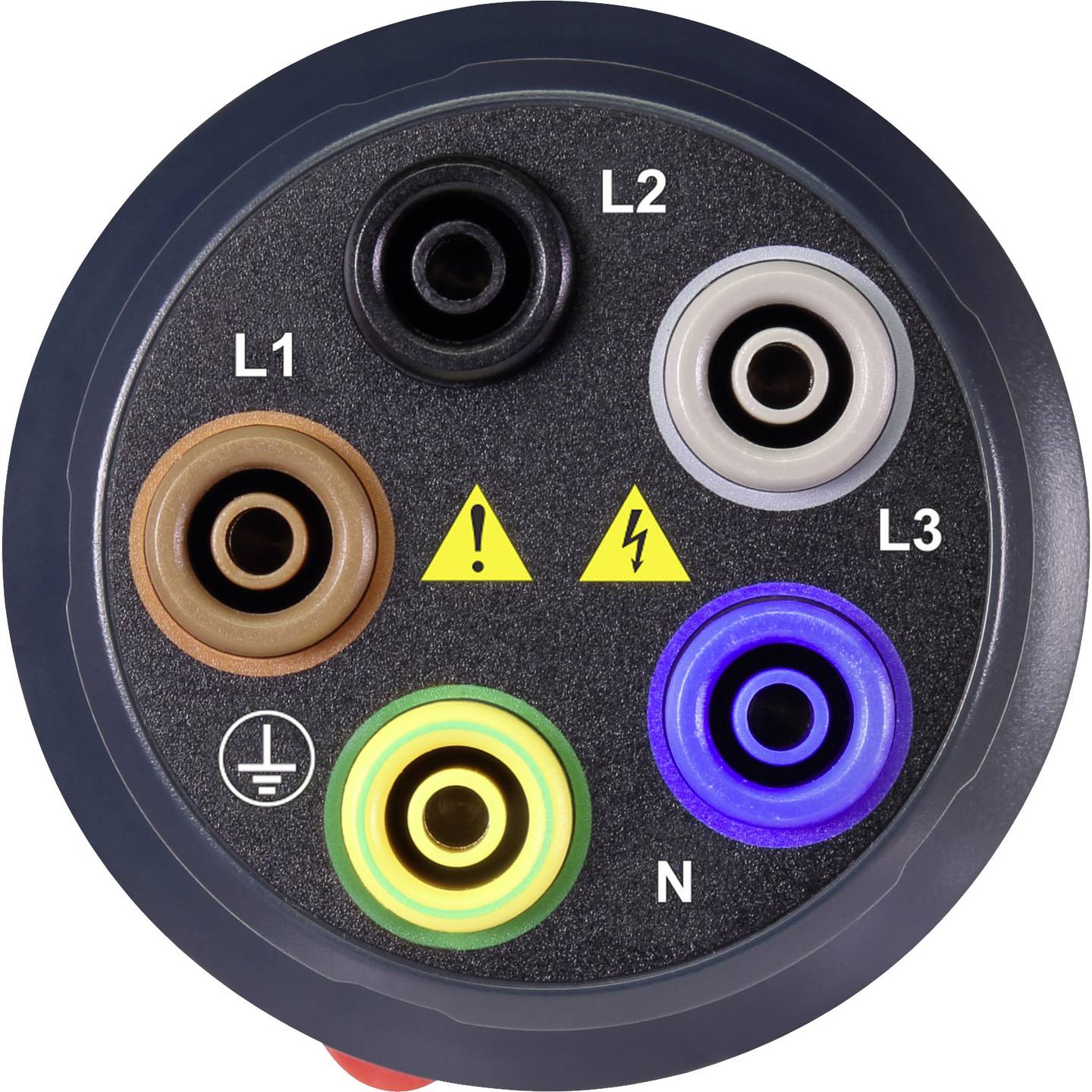 Voltcraft Messadapter VMA-3L 32 CEE-Stecker 32A 5polig Buchse 4mm dunkelgrau - 4053199543823