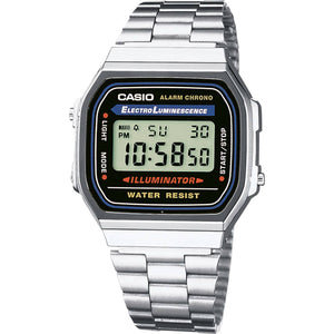 B-Ware Casio Armbanduhr A168WA-1YES Uhr Kunstharz Edelstahl digital 12h Anzeige