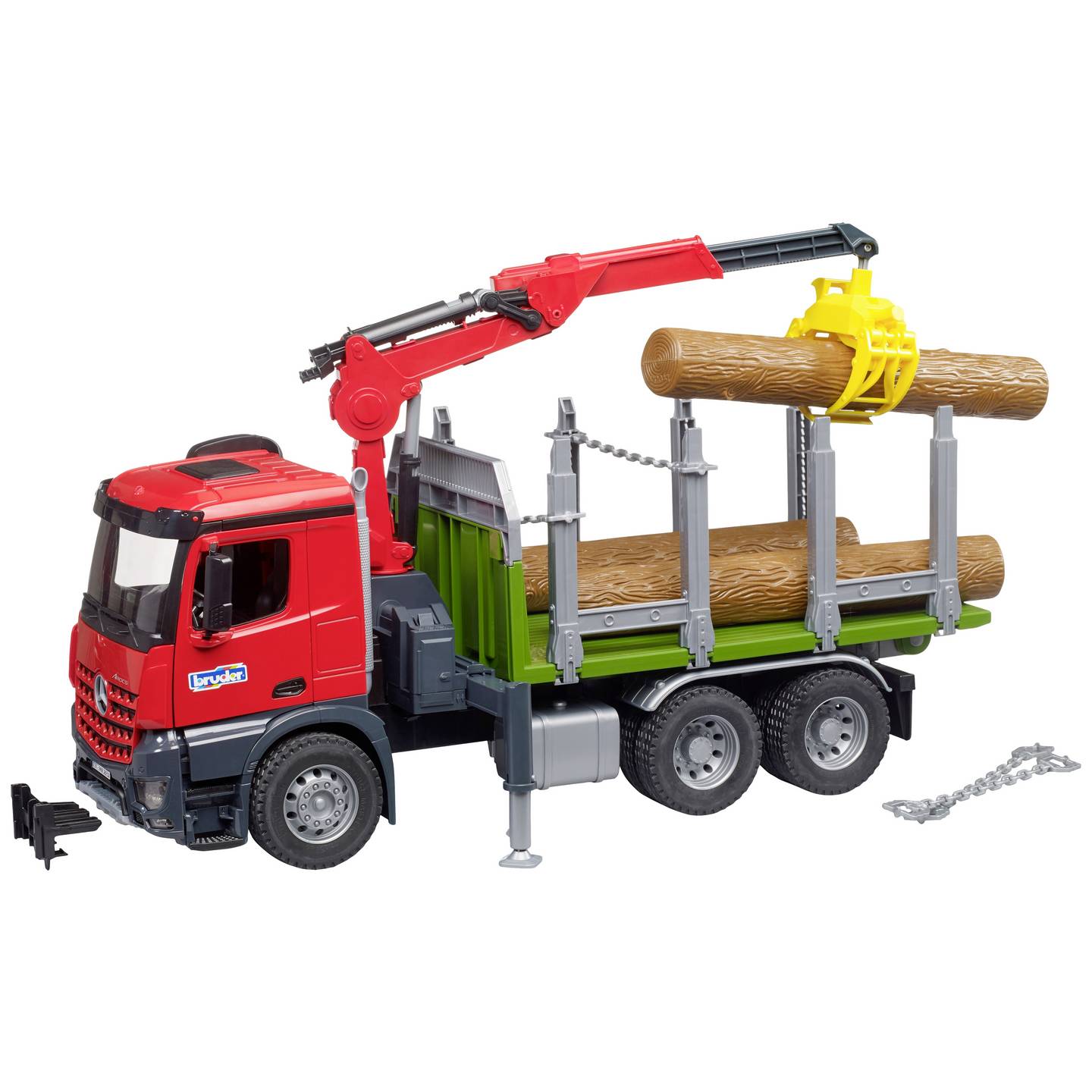 Bruder LKW Modell Mercedes Benz Arocs Holztransporter Greifarm Spielzeug 1:16 - 4001702036690