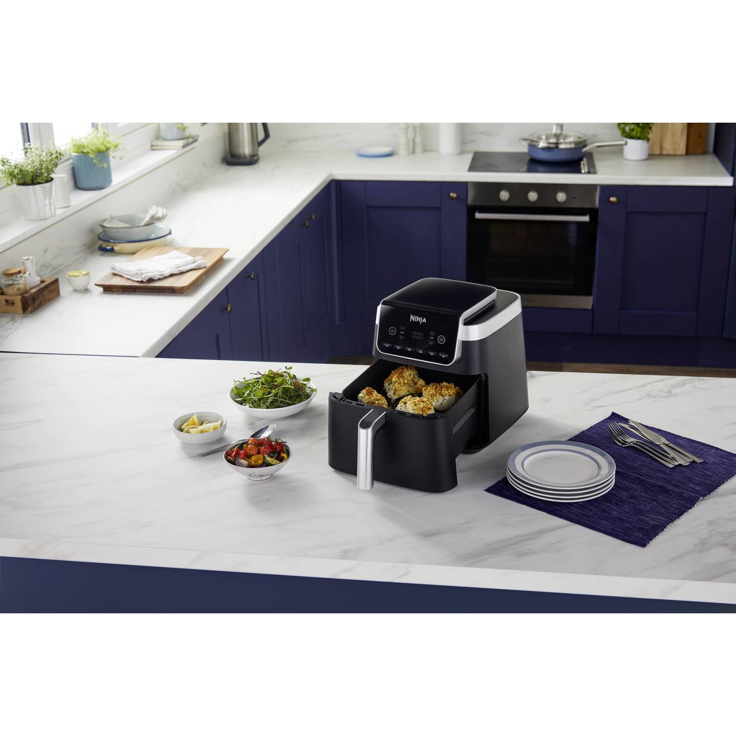 Ninja AF180EU Heißluft-Fritteuse 6,2 l 2000 W 240 °C Schwarz Silber - 0622356278782