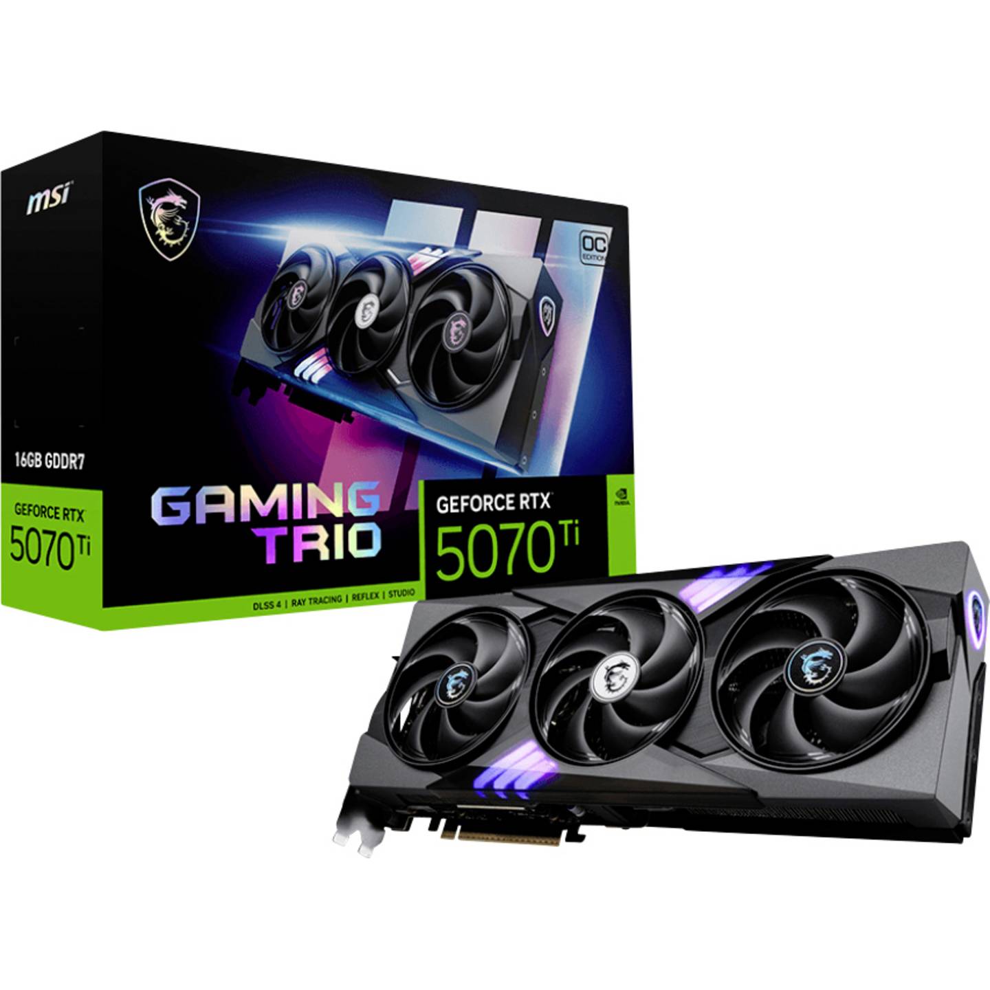 MSI Grafikkarte Nvidia GeForce RTX 5070 Ti 16GB GDDR7-RAM PCIe x16 HDMI - 4711377301541