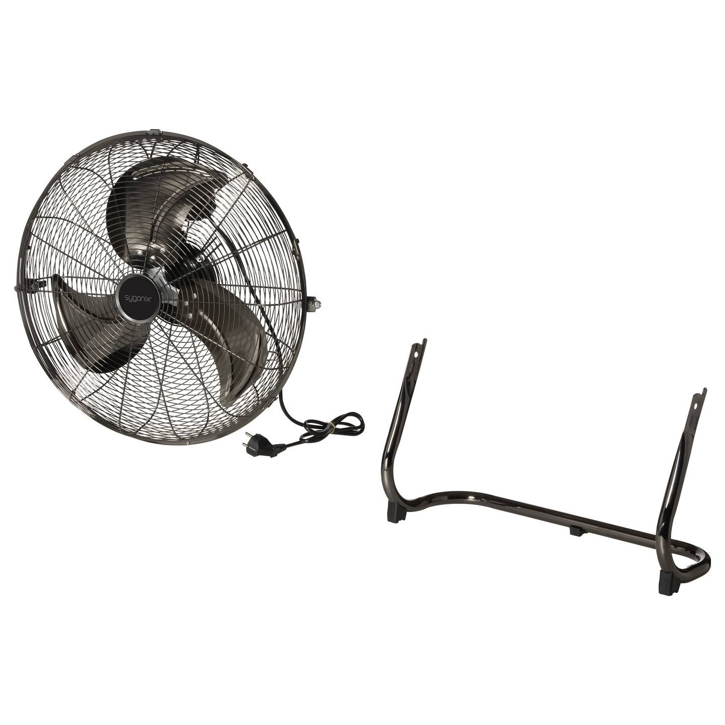 Sygonix Bodenventilator 120 W 540 mm 3 Geschwindigkeitsstufen Schwarz - 4064161342566