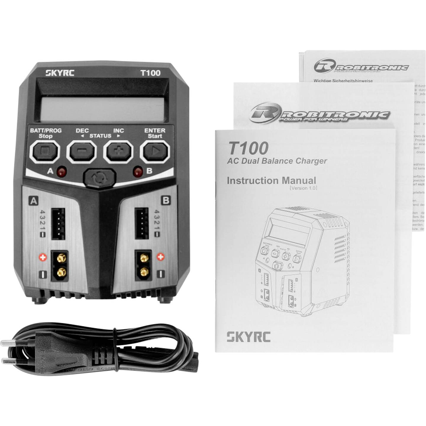 SKYRC Modellbau-Ladegerät T100 5A Blei LiPo LiIon NiMH Timer-Abschaltung 50W - 6930460006011