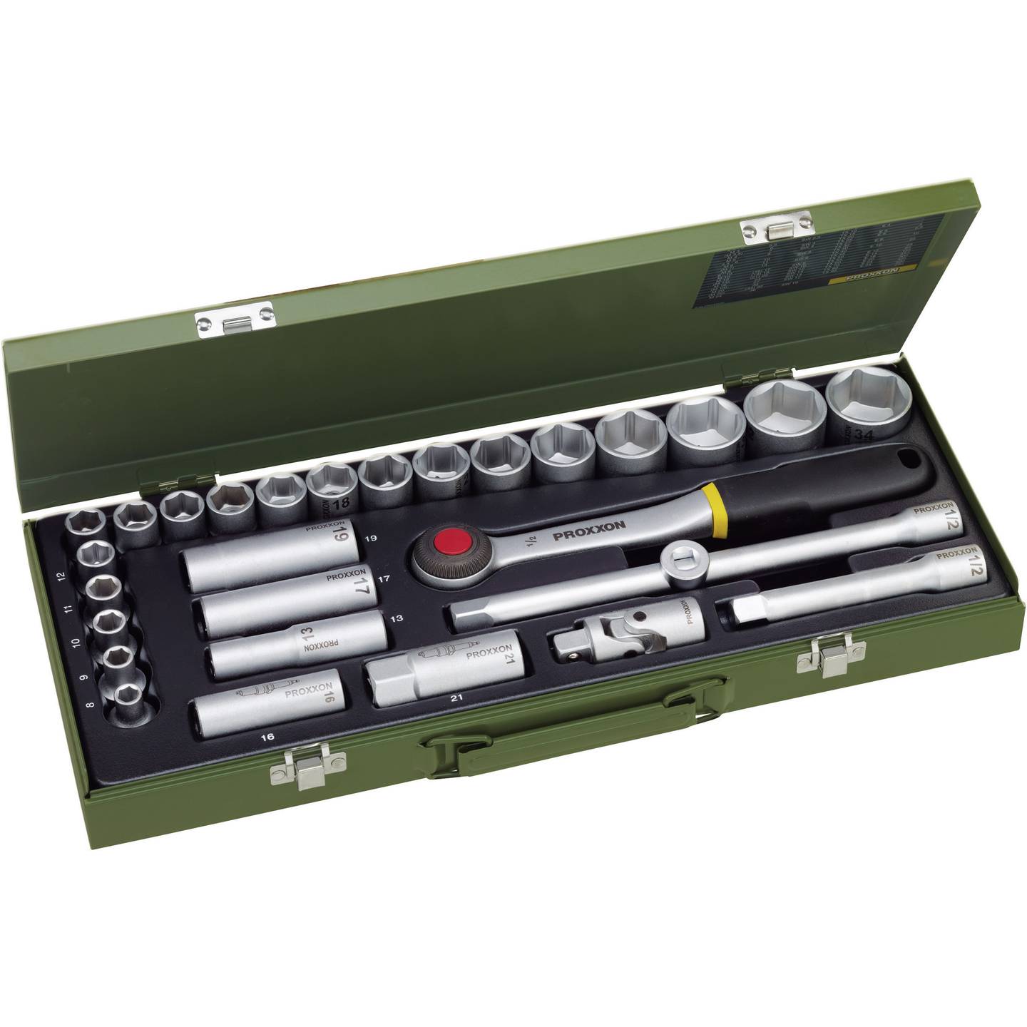 Proxxon Industrial Steckschlüsselsatz Steckschlüssel Handwerkzeug 12,5 mm 29tlg - 4006274230002