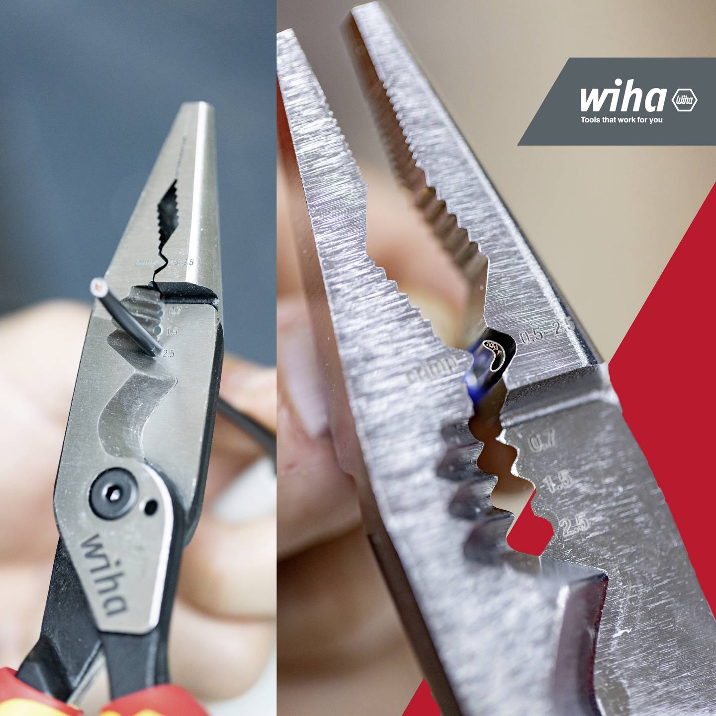 Wiha 45705 Universal Multifunktionszange Zange Abisolierzange Greifzange 209 mm - 4010995457051