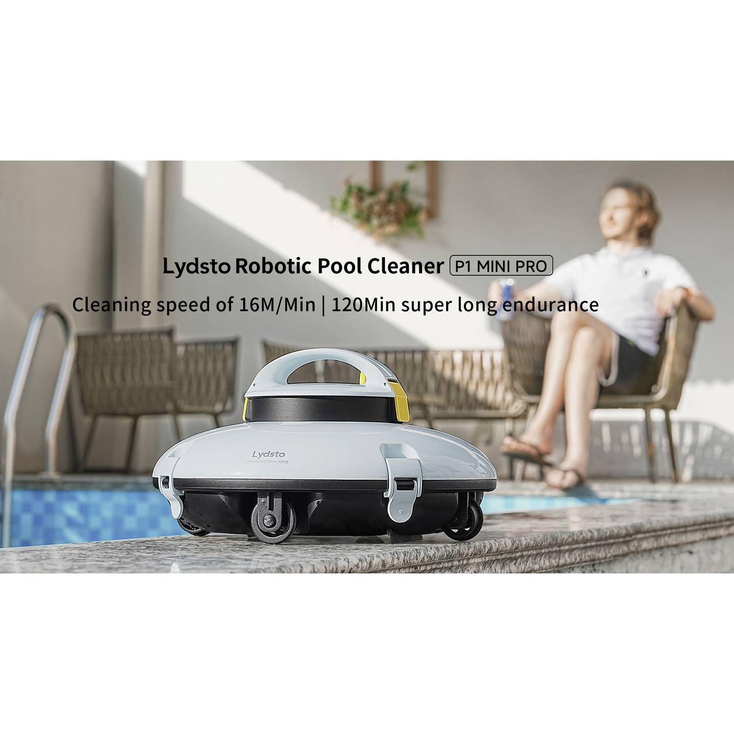 Lydsto YM-S2-01 Poolsauger Staubsauger Poolreiniger Sauger Weiß Akku - 4064161473956