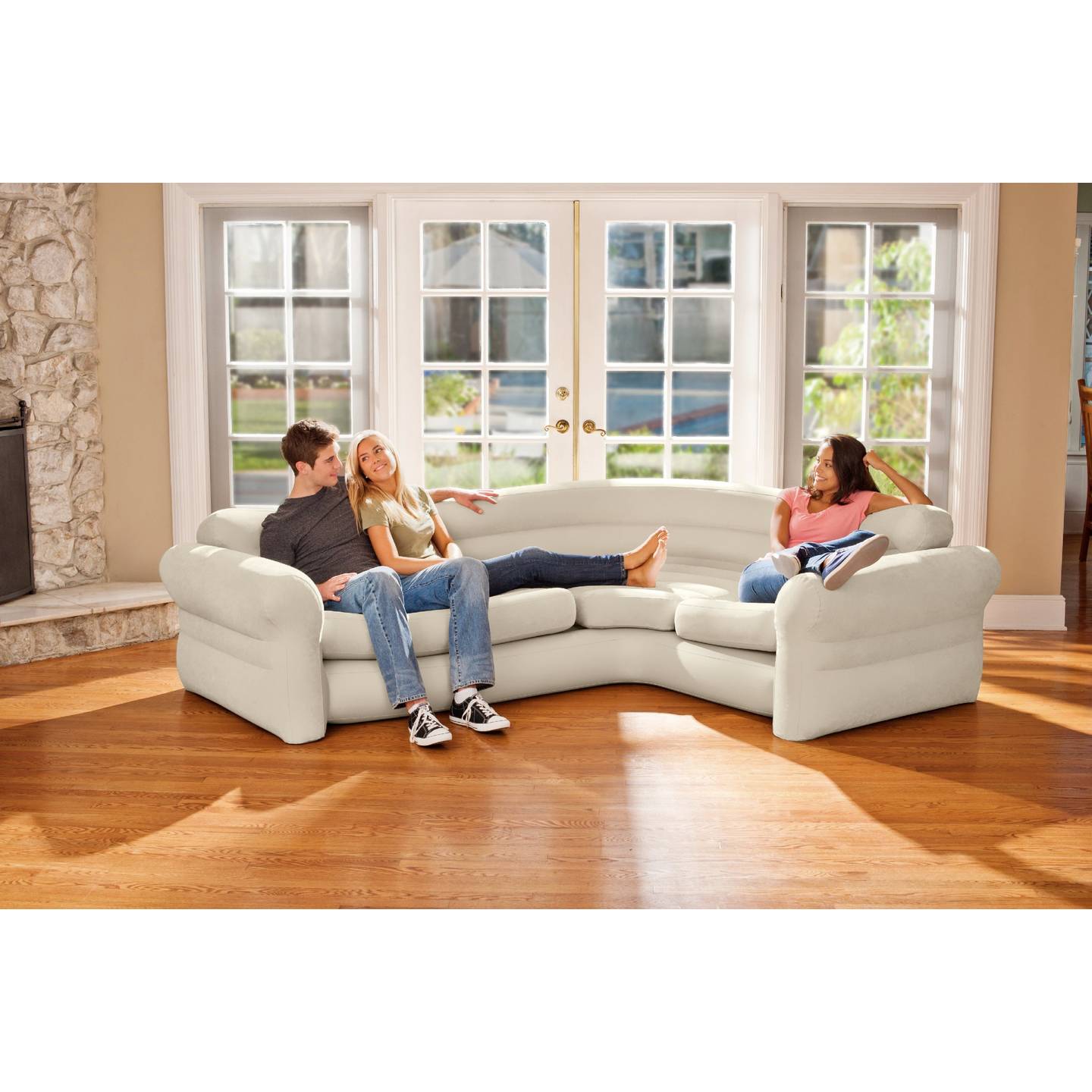 Intex Sitzkissen Eck-Sofa aufblasbar Gartenmöbel Relaxkissen Luftkissen 80x80cm - 6941057402772