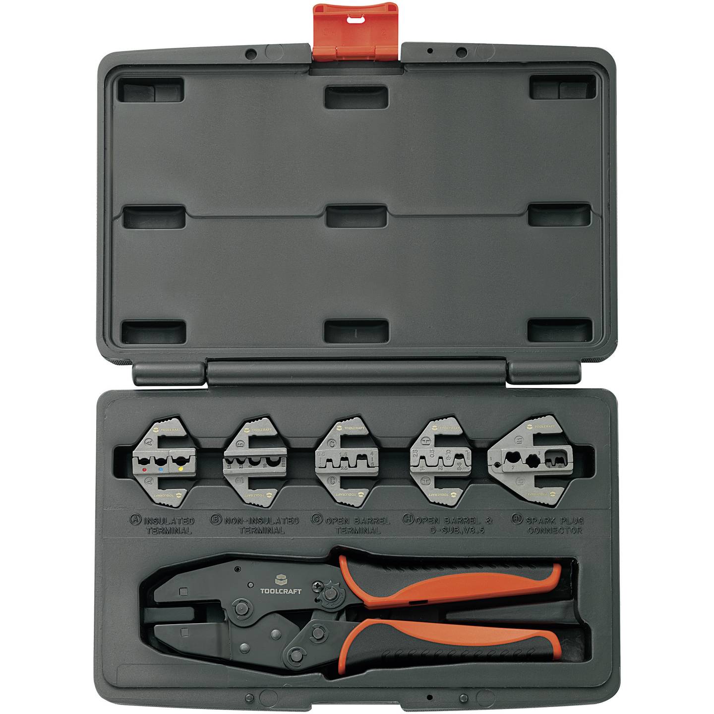 TOOLCRAFT Crimpzange Zange Werkzeug Kombizange Crimpwerkzeug 6-teilig Set - 4016138823608