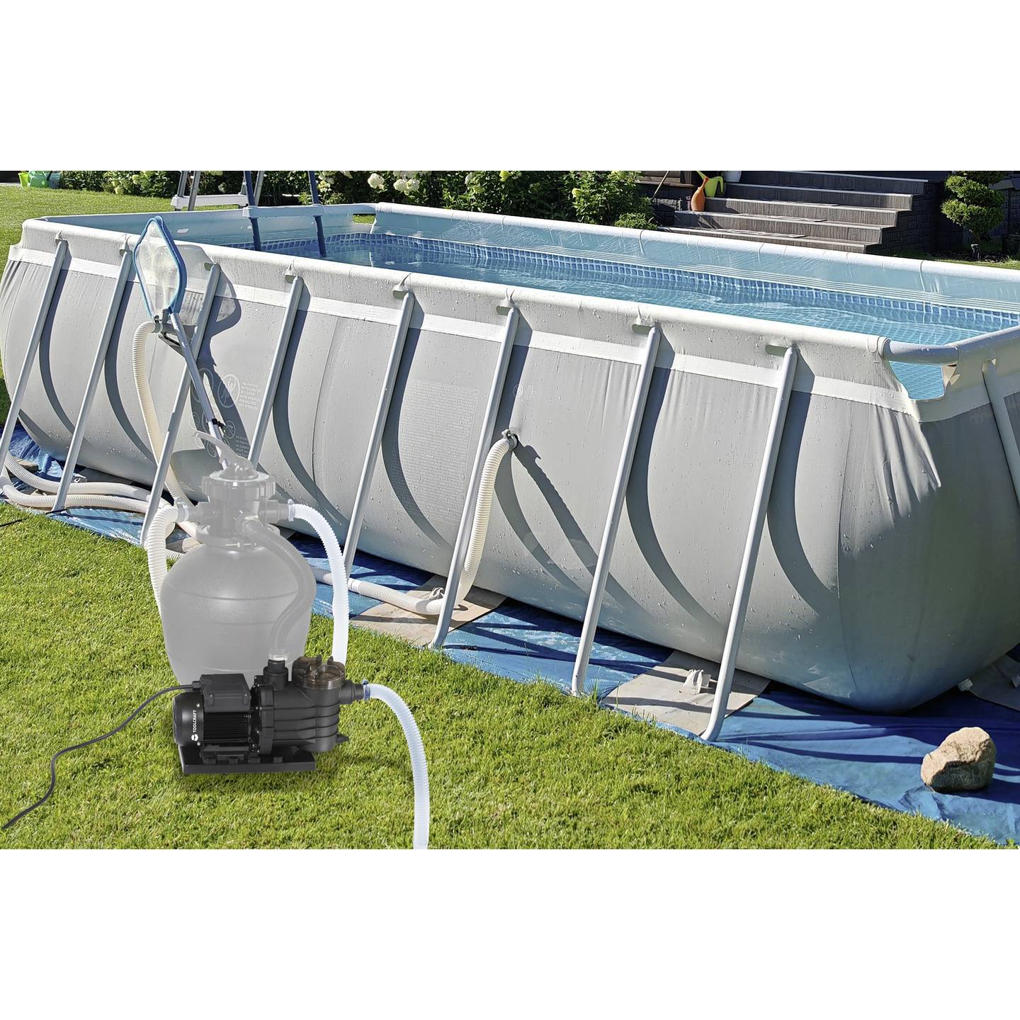 Toolcraft Poolpumpe Schwimmbadpumpe CLP5503 13000l/h 12m IPX5 550W 38mm 44,9mm - 4064161477183