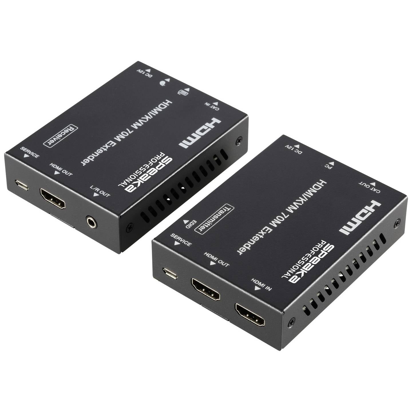 SPEAKA PROFESSIONAL HDMI Extender Set 18 Gbps 4096x2160 Hot-Key schwarz - 4064161292021