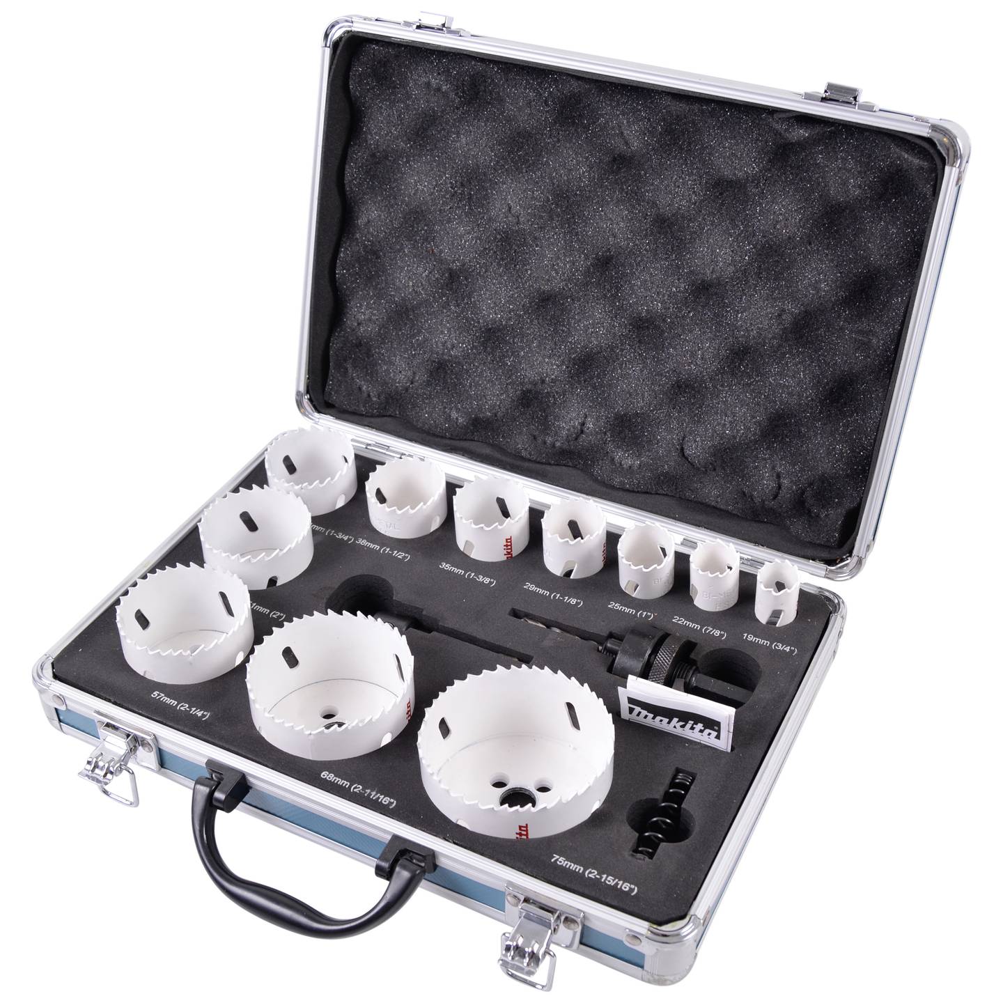 Makita Lochsägen-Set 14-teilig HSS Bi-Metall 19-75mm für Metallarbeiten 1 Set - 88381424370