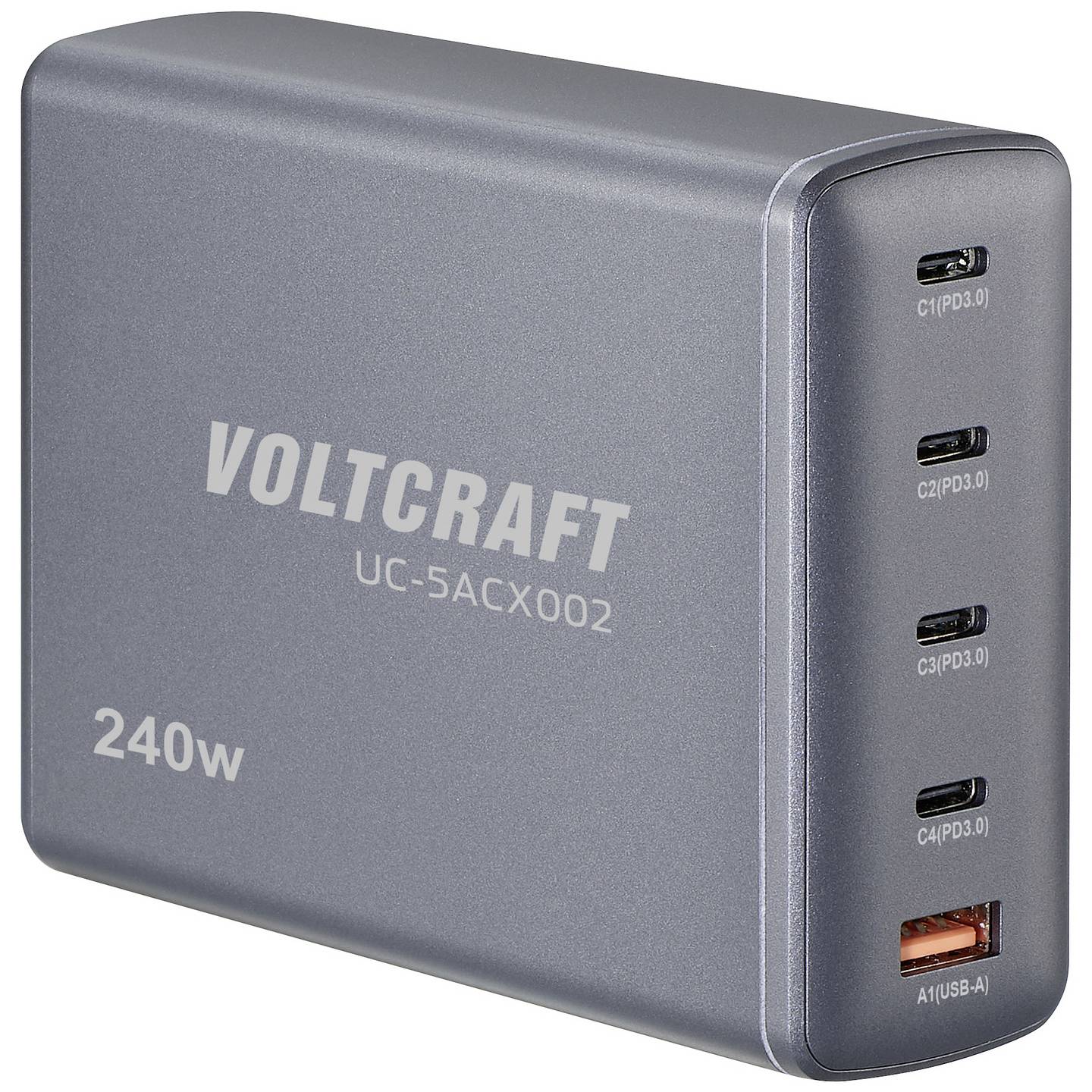 VOLTCRAFT UC-5ACX002 USB-Ladestation Tischladegerät Ladegerät Multistecker - 4064161291673