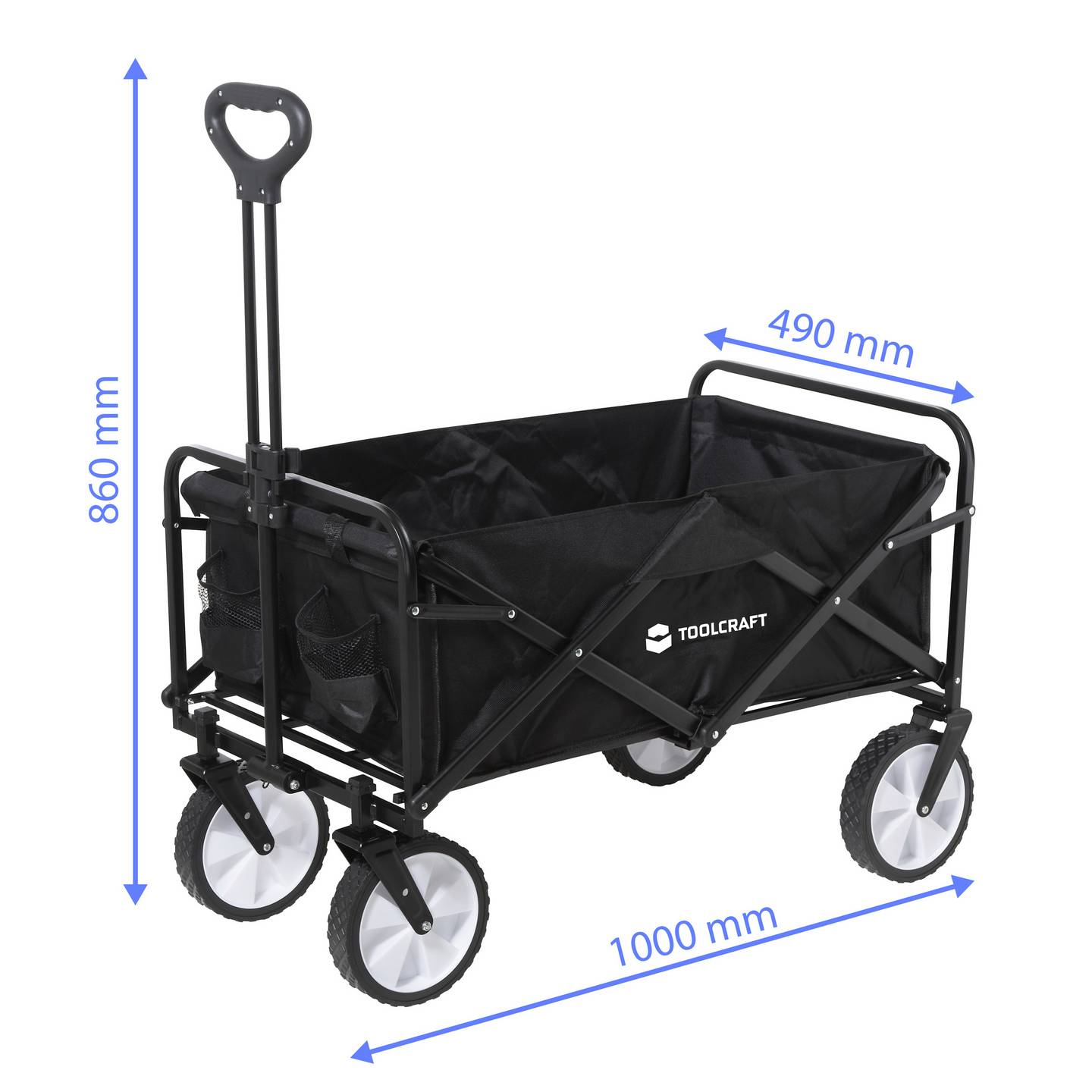 TOOLCRAFT Bollerwagen faltbar 80 kg Traglast 1000x490x860 mm Stahl Polypropylen - 4064161334028