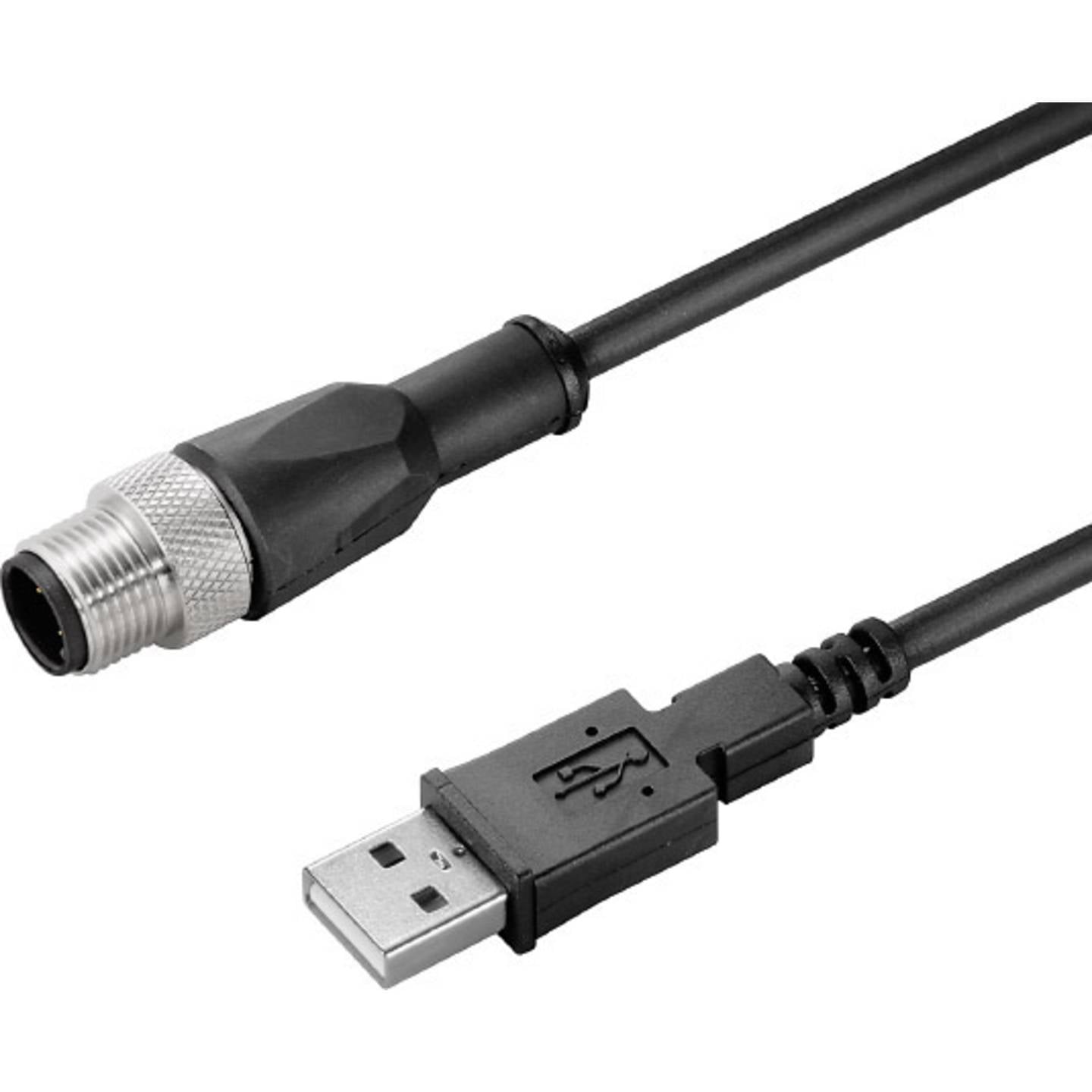Weidmüller Sensor-Aktor-Anschlussleitung M12 Stecker 3m 4-polig IP67 schwarz 1 - 4050118057393
