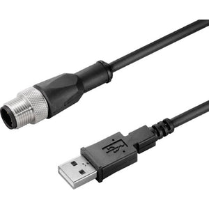 B-Ware Weidmüller Sensor-Aktor-Anschlussleitung M12 Stecker 3m 4-polig IP67 schwarz 1