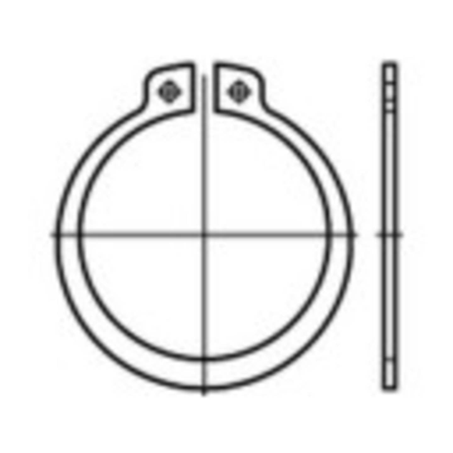 Toolcraft SI-RING DIN471 Federstahl 82x2,5 50 Stück Riegelring Sicherungsring - 4053199032853
