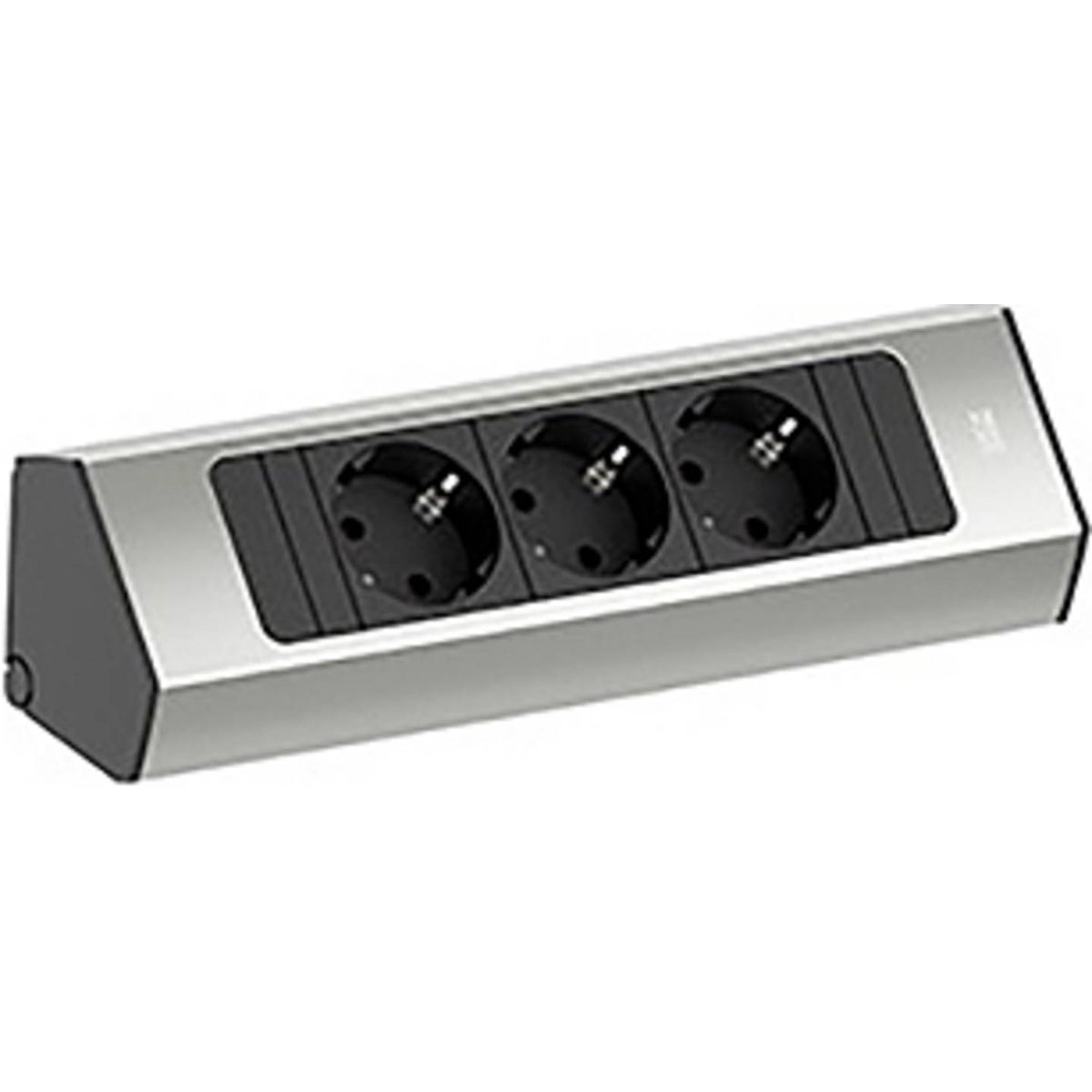 BACHMANN Steckdosenleiste 3-fach Edelstahl-Optik 2m Zuleitung Nischenmontage - 4057298145483