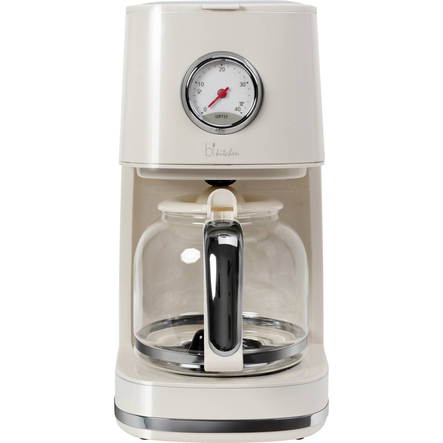 BiKitchen Nostalgia 150 Kaffeemaschine cremeweiß 12 Tassen Warmhaltefunktion - 9004489001047