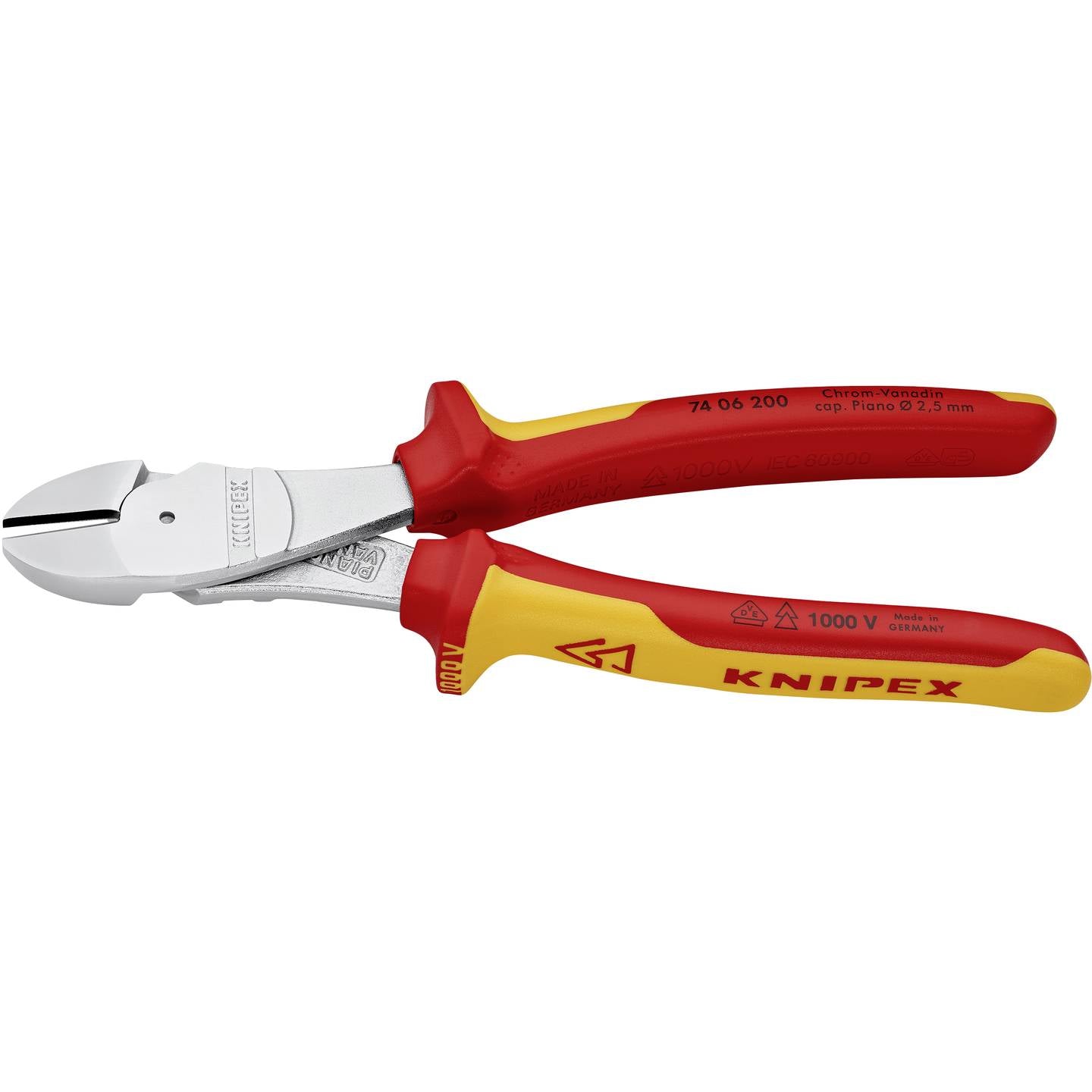 Knipex 74 06 200 VDE Seitenschneider Facette 200 mm Kraftseitenschneider Zange - 4003773033820