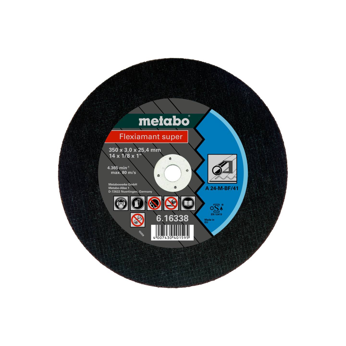 Metabo Trennscheibe Schneidscheibe Stahl 350 mm gerade 10 Stück - 4007430401595
