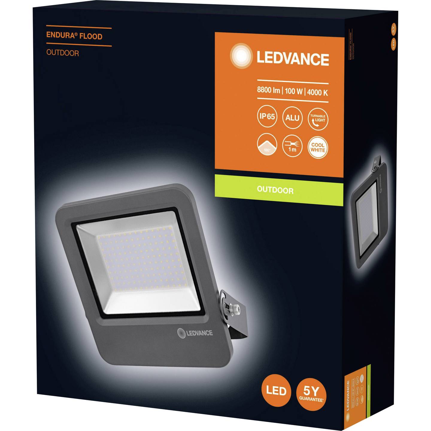 LEDVANCE Endura Außenstrahler 100 W 8800 Lumen Neutralweiß IP65 Dunkelgrau - 4058075206809