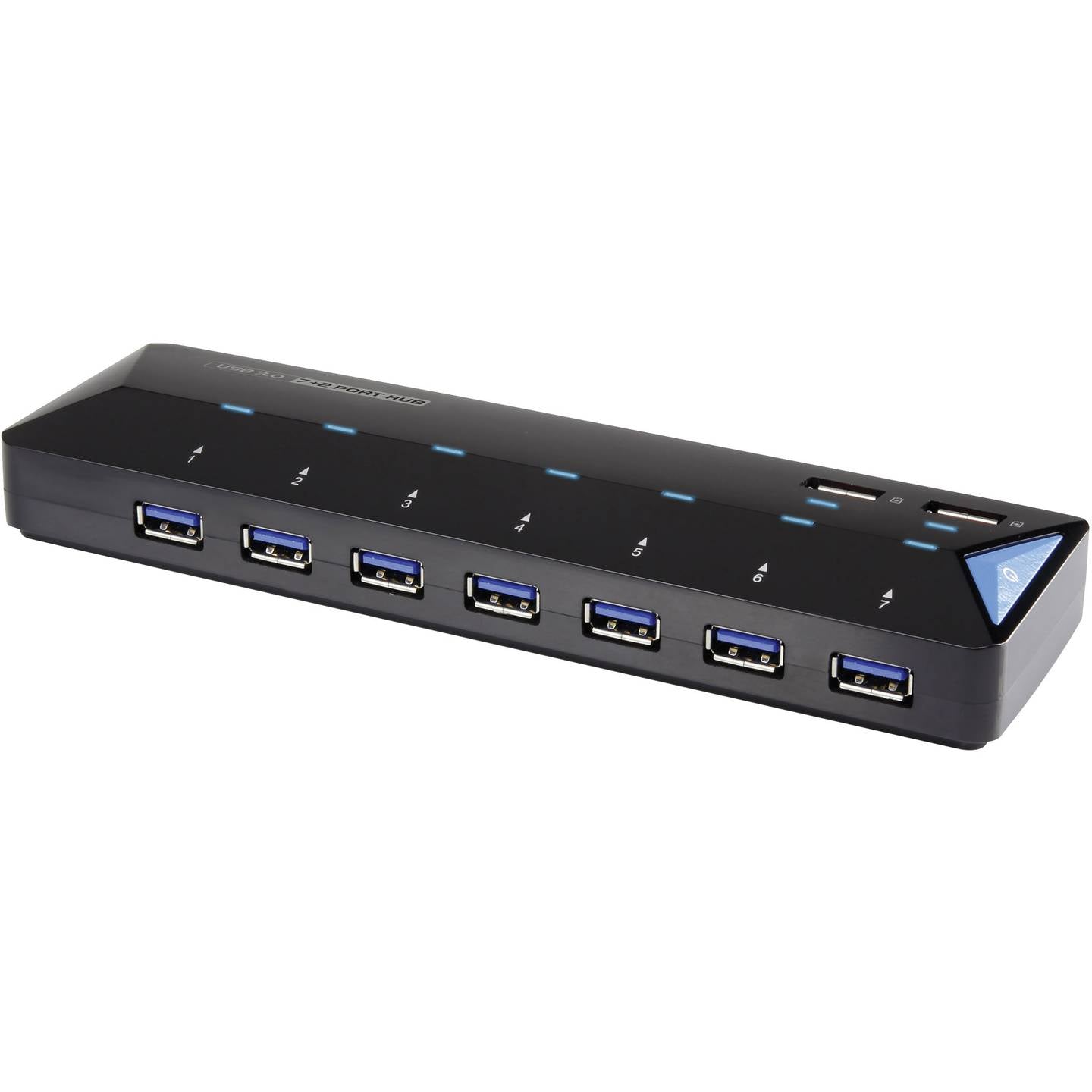 Renkforce USB-Hub 7 Port USB 3.0 5 GBit/s Schnellladeport schwarz extern - 4016138934120
