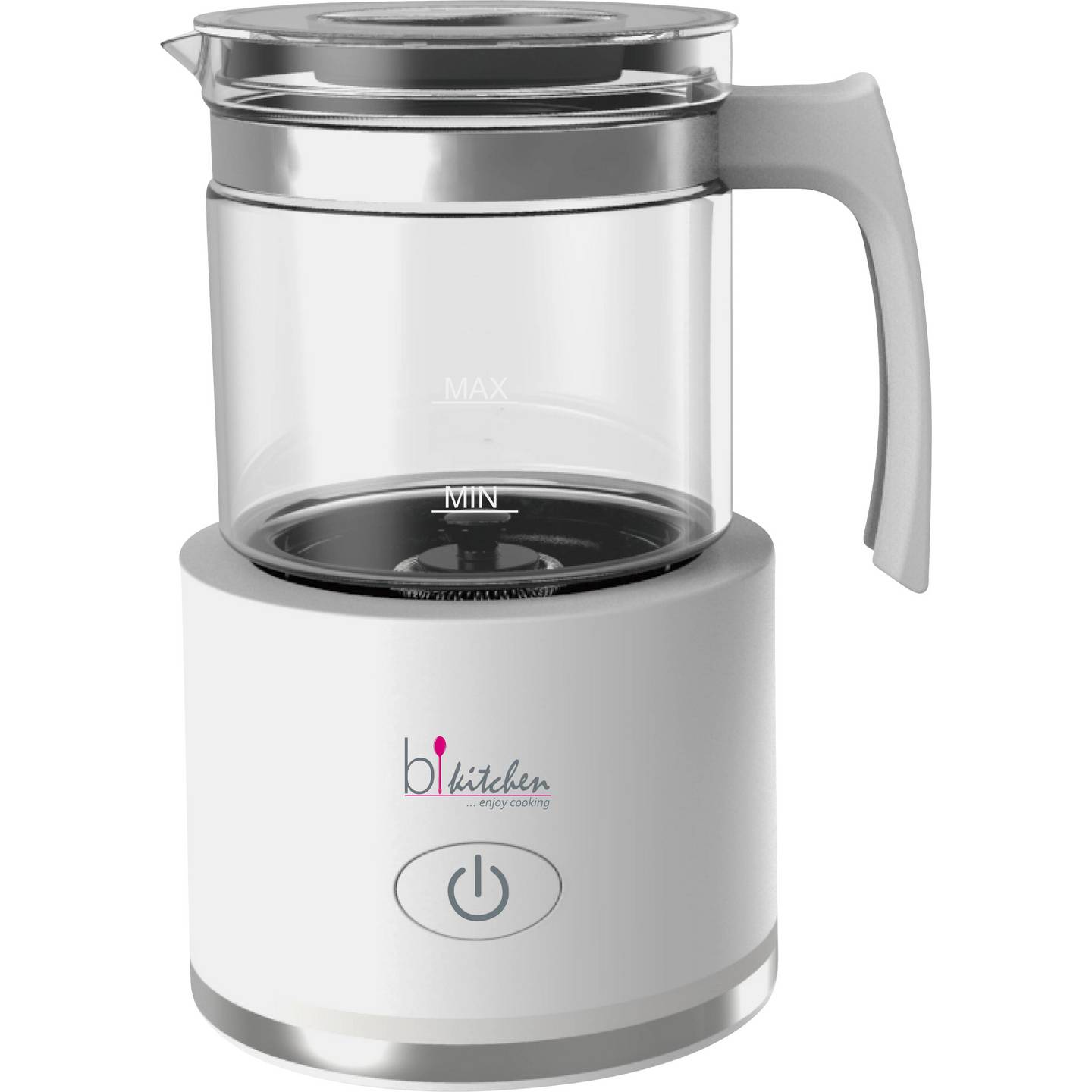 BiKitchen Milchaufschäumer 250ml 600W Weiß für cremigen Kaffee 454003 - 9004489540034