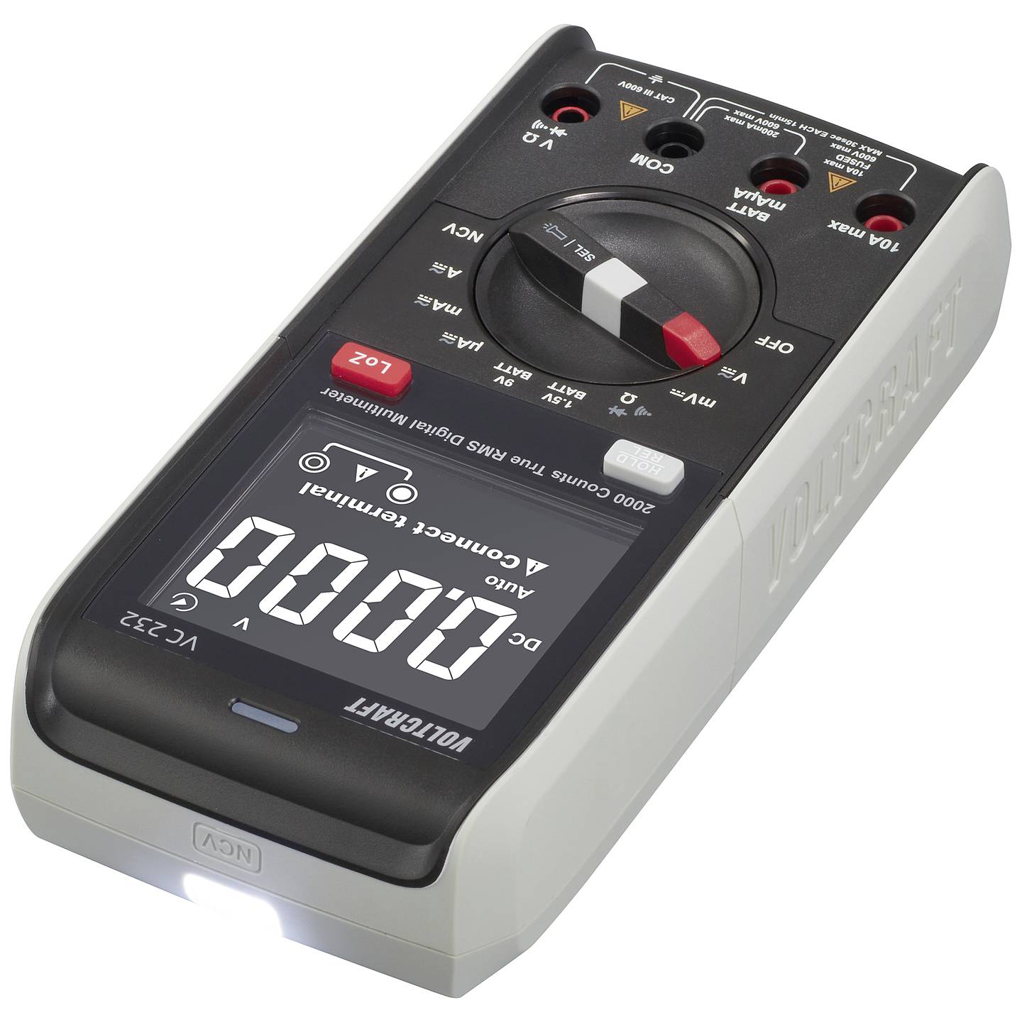 VOLTCRAFT VC232 Hand-Multimeter digital 600V True RMS mit Taschenlampenfunktion - 4064161218014
