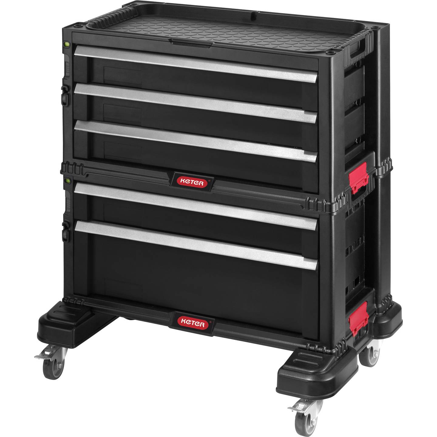 Keter Werkstattwagen Werkzeugwagen schwarz 5 Schubladen 60x38x60cm stabil mobil - 7290106926172