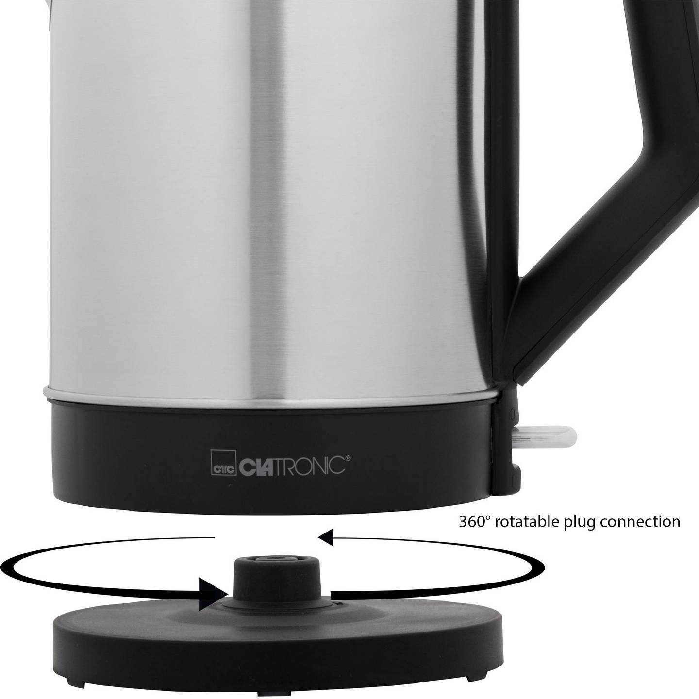 Clatronic WKS 3692 Wasserkocher 1,5 L 2200 W Schwarz Edelstahl - 4006160638332